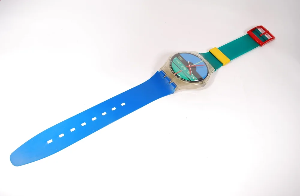 Maxi Swatch Nautilus Aqua Love clock 1986 — Flux Vintage